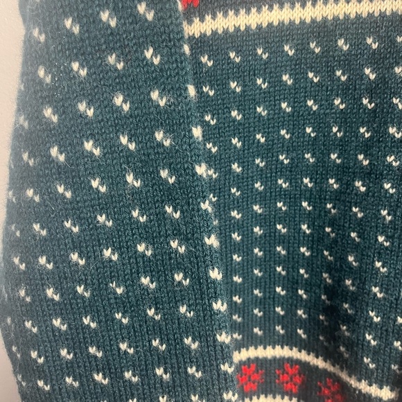 Vintage 90s Dale of Norway Reindeer 100% wool button up cardigan size large - Picture 3 of 9